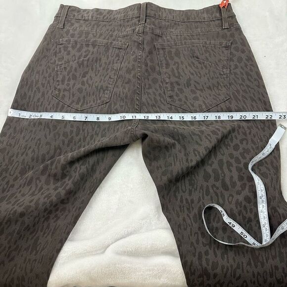 James Jeans Women's Size 16 Twiggy Curvy Black Leopard Print Skinny Jeans‎ New - Picture 12 of 14